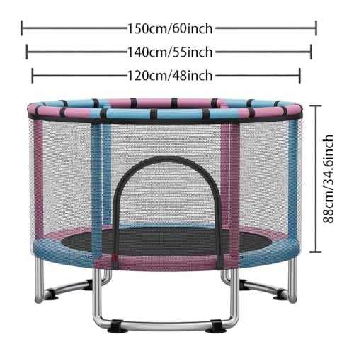 Trampoline Safety Net, 48" 55" 60" Trampoline Replacement Net Accessories, Tear Resistant Kids Protective Fences - size: 55" 140cm