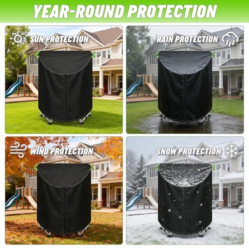 55'' Mini Trampoline Cover, Outdoor Waterproof Kids Trampoline Cover