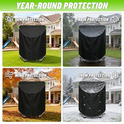 55'' Mini Trampoline Cover, Outdoor Waterproof Kids Trampoline Cover