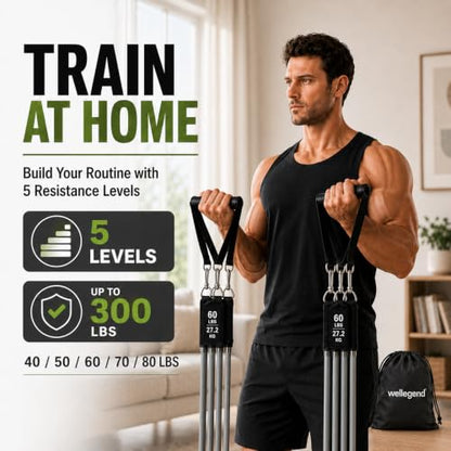 WELLEGEND Resistance Bands Set with Complete Workout Accessories