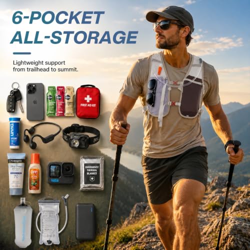 Running Vest with 2L Hydration Bladder Lightweight Pack - color: Gray