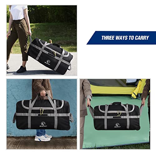 REDCAMP 85L/120L/140L Foldable Duffle Bag with Wheels, Large Travel Duffel Bag - color: 120l Black (Large)