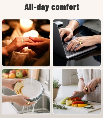 AI Smart Ring for Women Men, Health Ring with AI Health Analysis - color: Gold, size: 10#