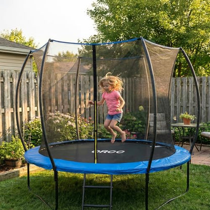 ORCC Kids Trampoline Outdoor 8FT 10FT 12FT 14FT 15FT 16FT with Enclosure, Non-Slip Ladder & Anti-Rust Coated Frame, 1200LBS Weight Capacity Recreational Backyard Large Trampoline for Kids & Adults - size: 8FT