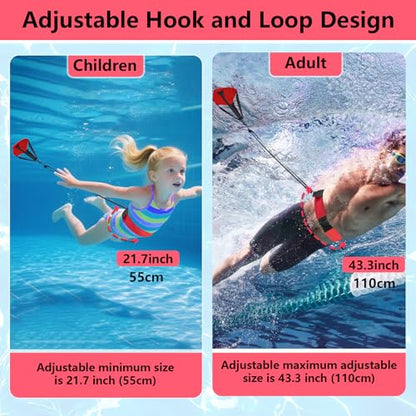 Swim Parachute Resistance Training Set - color: Red