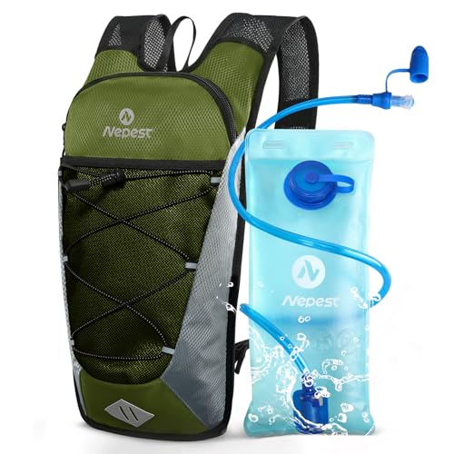 Nepest Hydration Backpack with 2L Water Bladder Water Back Pack - color: Green