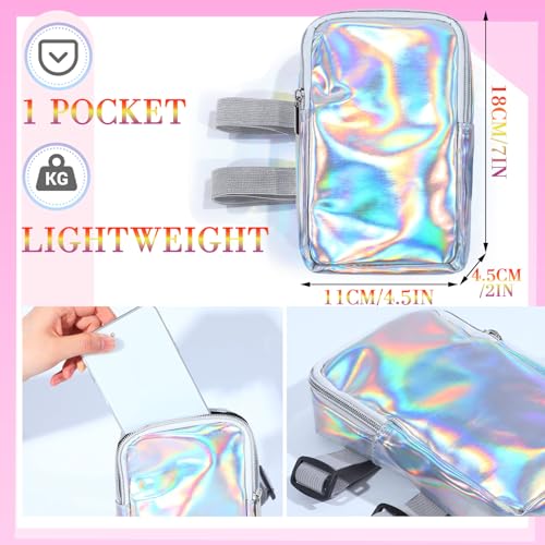 Carnival Thigh Bag for Women, Silver, Leg Bag with Non-slip Pad - color: Silver, style: Leg Bag With Non-slip Pad