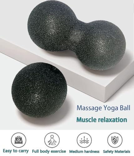 Peanut Massage Ball, Double Lacrosse Foam Roller for Physical Therapy, Firm
