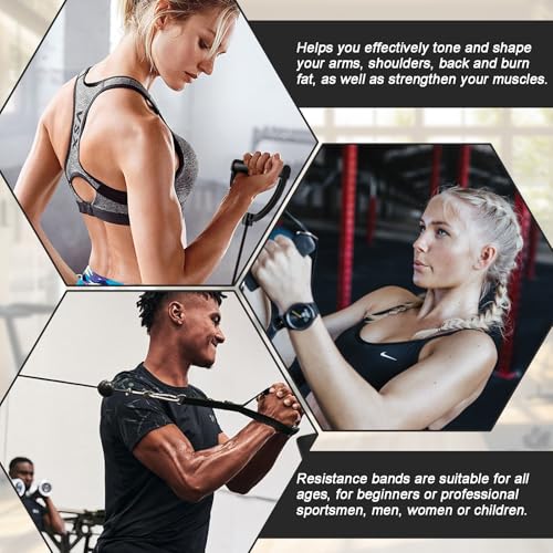 1 Pair Stepper Resistance Bands with Clips, Pedal Resistance Band with Handle, Fitness Pull Rope for Workout Strength Training at Home