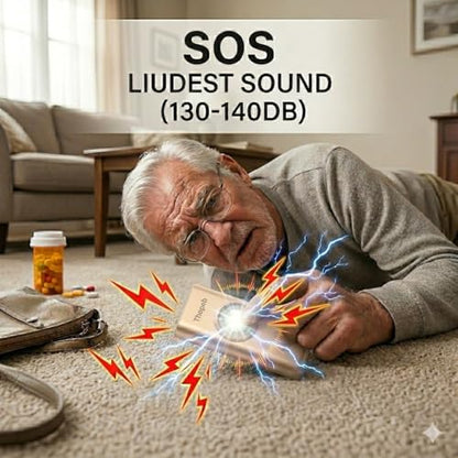 Personal Safety Alarm for Women – Superior Loud Siren & SOS Strobe - color: Metallic Rose