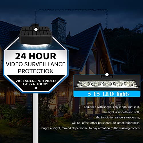 OOSSXX Solar Powerd Deck LED Solar Light Clip-On Yard Security, 2Pack - size: Set of 2