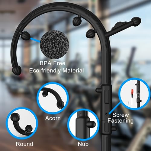 AISZG Back and Neck Massager - Massage Trigger Point Cane,Birthday Gifts for Women Men Her Him Mom,Valentines Day Gifts for Her Him Boyfriend(Black)