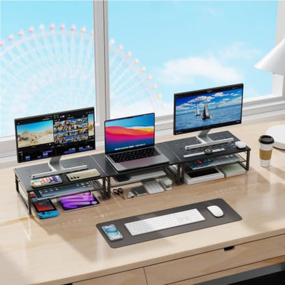 gianotter 2-Tier Metal Monitor Stand Riser - color: Black