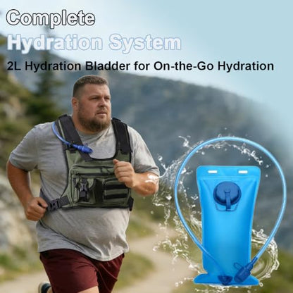King Mills Plus Size Hydration Trail Running Vest with Water Pouch