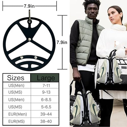 MALTERZER Shoe Clips, Shoe Holster for Backpack, Footwear Clip Cleat Bag Shoe Bags for Travel - color: Colorful