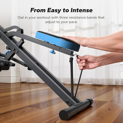 MERACH Upgraded Squat Machine for Women, Smart Row and Deep Squat Trainer with Tablet Stand, Adjustable Resistance & 350LB Weight Capacity, Foldable Home Exercise Equipment, Connect MERACH APP - style: R07 PRO - Grey