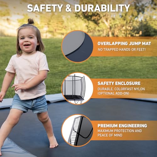 Avyna Premium In-Ground Trampoline – Outdoor Trampoline for Kids and Adults with Advanced Safety Features - size: 10x14' FT