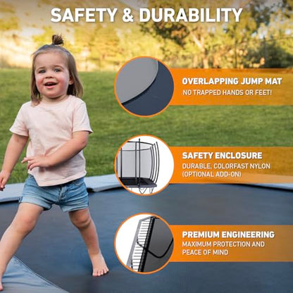 Avyna Premium In-Ground Trampoline – Outdoor Trampoline for Kids and Adults with Advanced Safety Features - size: 10x14' FT