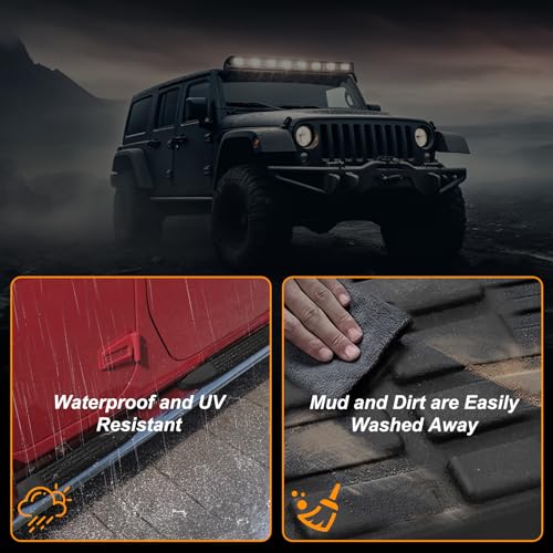 Nerf Bar Replacement Pads for 3" Round Tubes with 5 Holes, 21" X 3"(19.48" Outer Hole Spacing) – Durable Non-Slip Replacement Step Pad Set of 4, Easy Installation——Verify Tube Size & Hole Spacing! - size: xng-23
