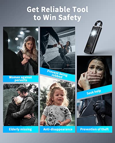 ELECPOW Personal Safety Alarm for Women, Rechargble Keychain Safety Alarm, Personal Protection Weapon for Women,Brightness Strobe Light and Loud Siren for Elders & Womens & Kids Emergency Call