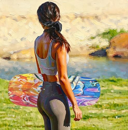 Balance Board with Cork Roller - color: oil painting