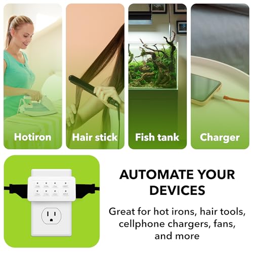 BN-LINK Indoor Countdown Timer with Repeat Function, 2-Outlets, 3-Prong - style: 2 Outlets Countdown Timer