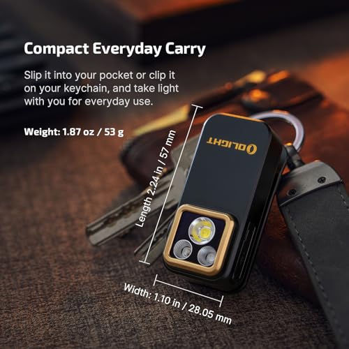 OLIGHT Oclip Pro S Pocket EDC Clip-on Flashlight, Black - color: Black