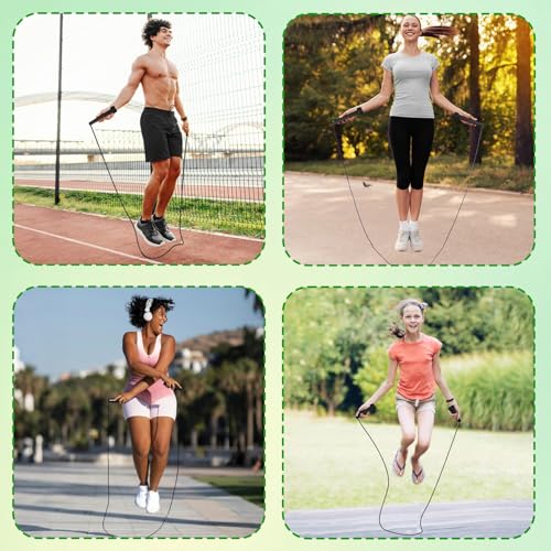10 Pcs Jump Ropes, Adjustable Jumping Ropes, Black
