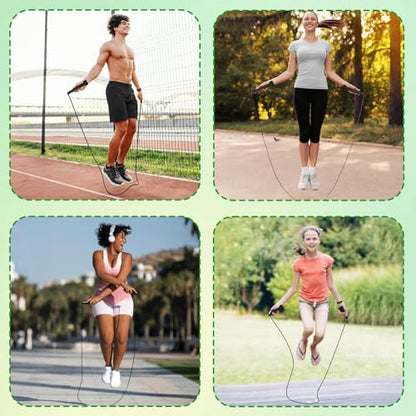 10 Pcs Jump Ropes, Adjustable Jumping Ropes, Black