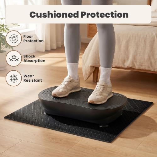 THAILE Double-Sided Elliptical Mat, 26" x 18", Non-Slip Stepper Mat