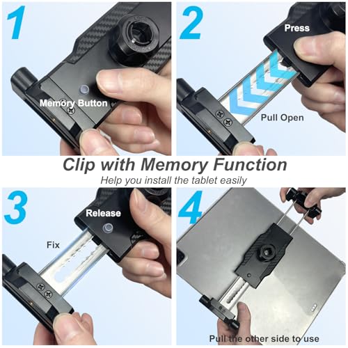 Metal Gooseneck Spin Bike Tablet Holder for Exercise/Stationary Bike