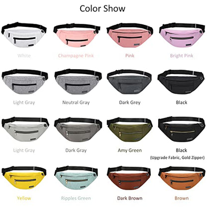 Large Blue Crossbody Fanny Pack for Women Men,Idea Gift for Travel Running - color: Blue
