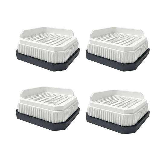 4 Pack Stackable Treadmill Riser Blocks, for Gym and Home Use - color: White, size: 1 layer(1nches)