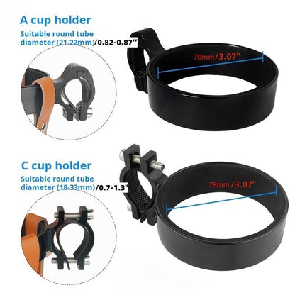 Aluminium Alloy Bike Cup Holder Coffee Holder for Bike Handlebar (C Silver) - color: C Cup Holder-Silver