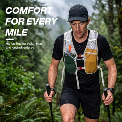 Running Vest with 2L Hydration Bladder Lightweight Pack - color: Black