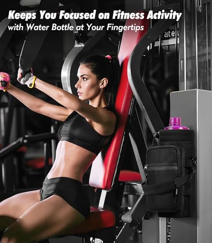 Nuovoware Magnetic Gym Bag, 40oz, Water Bottle Carrier Holder, Black - color: Black/CiXi, size: 40 Ounces - Magnetic