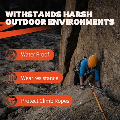 Arborist Rope Protector - 26" PVC/Polyester with Telescopic Fixation Strap & Buckle (2-Pack) - size: 2PCS