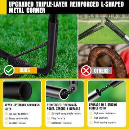 Soccer Goal, Kids Soccer Goals for Backyard Set, Pop Up Soccer Net - color: Black Yellow, size: 4 ft x 3 ft
