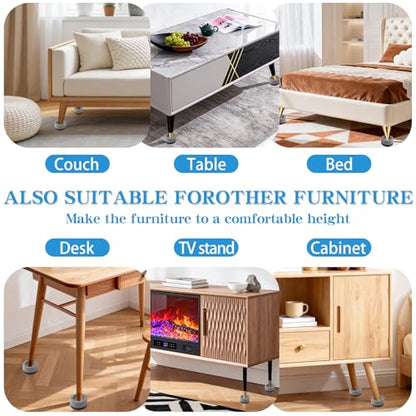 Bed Risers Adjustable Furniture Risers Heavy Duty Lifts Height 2 " - color: Grey