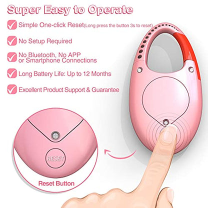 Simple 3D Step Counter, Walking Pedometer, Steps Tracker with Neck Lanyard/Carabiner for Men Women Teens Adults Seniors - color: Pink1