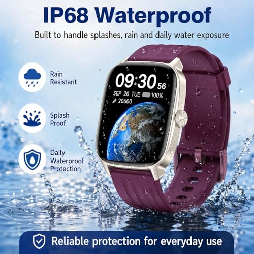 Pedometer Watch Senior Friendly No App No Phone Required, Activity Tracker - color: Purple