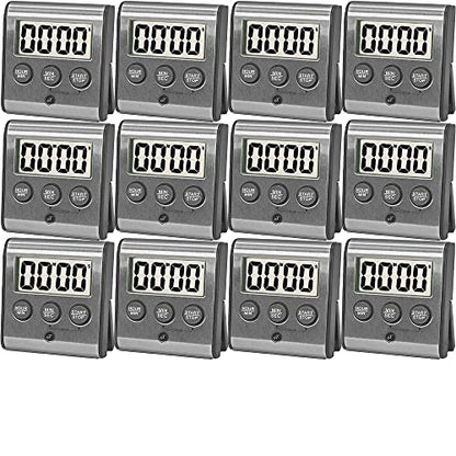 Elegant Digital Kitchen Timer Stainless Steel - Loud Alarm - Model eT-78 - size: 12-Pack eT-78