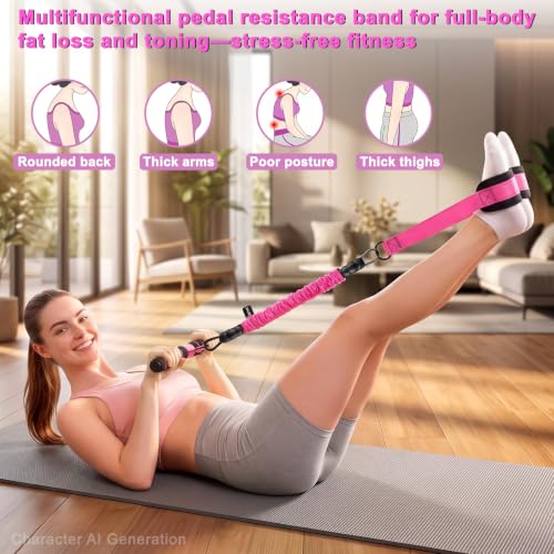 Upgraded Multifunctional Pedal Resistance Band – Sit-up Fitness Equipment
