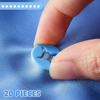 Juexica Race Bib Clips Running Number Holder - color: Blue