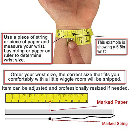 Mens Medical Alert Bracelet with Engraving, 316L Steel Link - style: Wrist Size: 6.25in/15.9cm