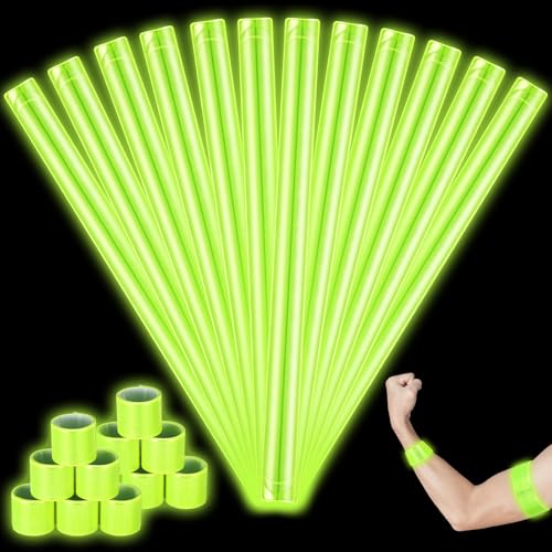 Halloscume Reflective Arm Snap Band 15.75 in Slap Bracelets - color: Green