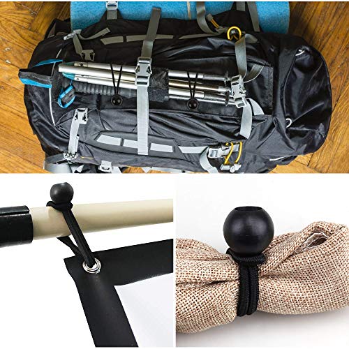 AOPRIE 30 Pack Bungee Balls 9Inches Black Ball Bungee Heavy Duty Heavyweight Tarp Bungee Cords, Weather Resistant Tie Down Strap 4mm Thickness - for Camping, Tents, Cargo, Holding Wire and Hoses - size: 9 In Balls