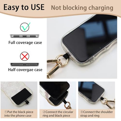 Upgraded 2-in-1 Crossbody Phone Strap with Removable Wrist Strap, Adjustable Cell Phone Lanyard Crossbody with Wallet, Clip And Go Phone Strap with Zippered Pouch for Women Travel Cruise Essential - color: Green