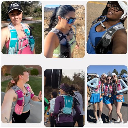 Azarxis Hydration Running Vest Backpack Pack 5L 5.5L for Women and Men Jogging Trail Race Marathon Cycling Hiking - color: Mint Blue