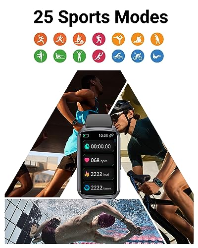 Amzhero Health Fitness Tracker with 24/7 Heart Rate, Blood Oxygen, Blood Pressure, Sleep Tracker, 5ATM Waterproof Activity Trackers with Step Tracker, Pedometer (S & L Bands Included) - color: Spaceblack
